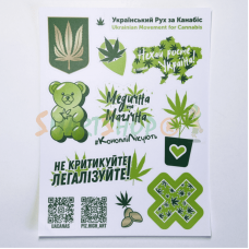 Stickerpack of the Ukrainian Movement for Cannabis "Medical and magical"