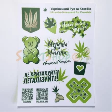 Stickerpack of the Ukrainian Movement for Cannabis "Medical and magical"